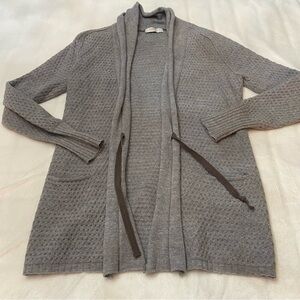 Tonwt Italy Gray Women's Cardigan Sweater wool cashmere 2544